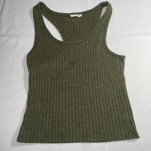 Olivia Rae Sage Green Ribbed‎ Tank Top Size S